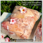 Pork SKIN for crackling frozen Local Premium +/- 2kg (price/kg)